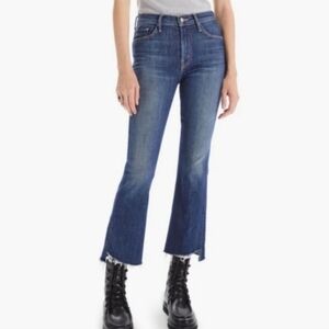 Mother Jeans The Insider Crop Step Fray In Walking On Coals Wash Size 27
